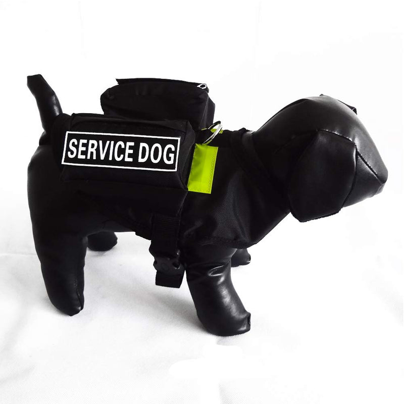 [Australia] - haoyueer Dog Harness, Service Dog Harness Dog Vest 2 Free Label Patches Service Dog with Pockets Bags Harness M Black 