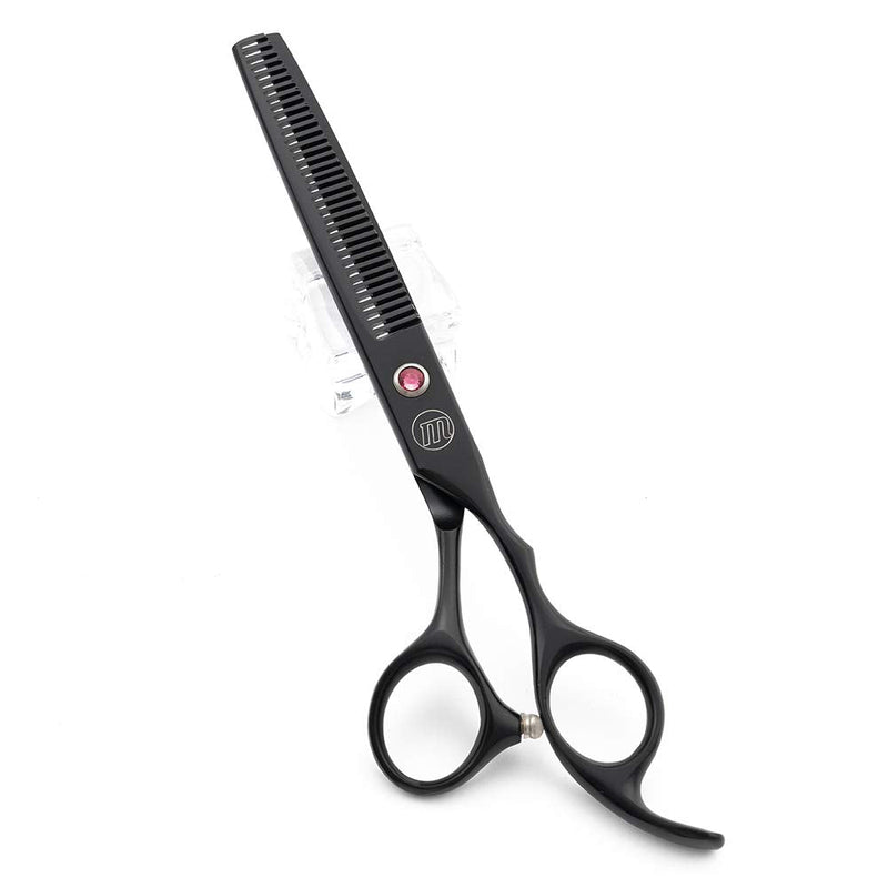 Moontay Professional 7.0/8.0 inches Dog Grooming Scissors Set, 4-Pieces Straight, Upward Curved, Downward Curved, Thinning/Blending Shears for Dog, Cat and Pets, JP Stainless Steel 7 Inch (Pack of 4) Black - PawsPlanet Australia