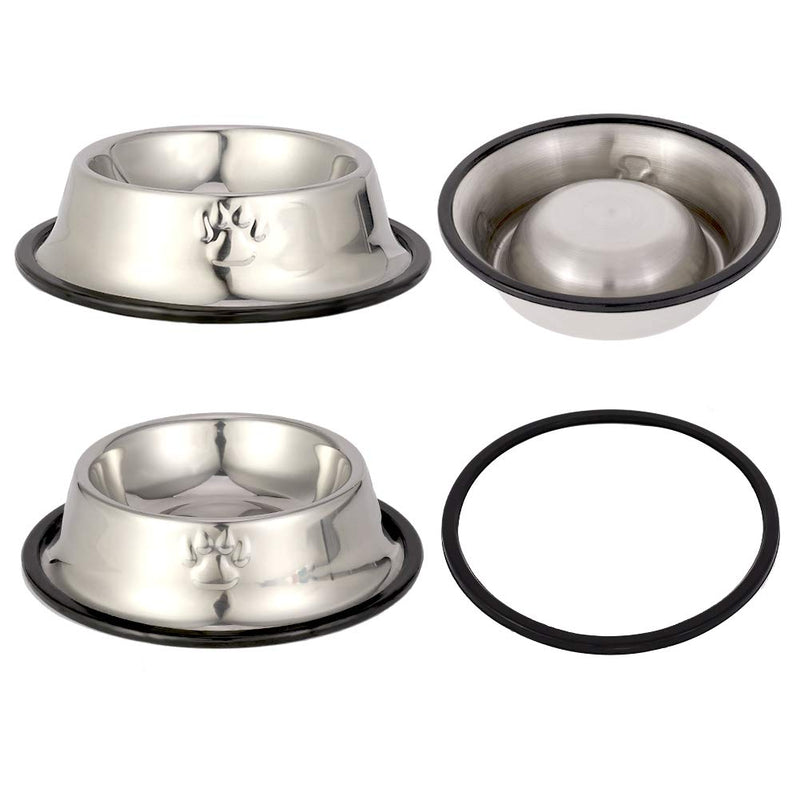 tonyg-p 3 Pack Cat Bowl Stainless Steel Cat Food Water Bowl Non-slip Cat Feeding Bowls with 3 Food Scoops for Cats Puppies Rabbits Small Pets - PawsPlanet Australia