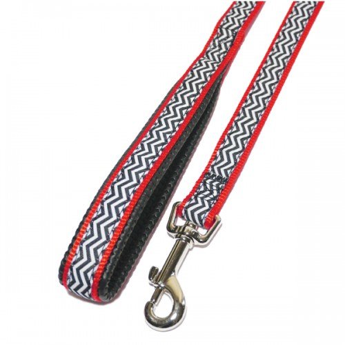 Rosewood Wag-n-Walk Lead Star, 3/4-inch, Black/ Hot Pink - PawsPlanet Australia