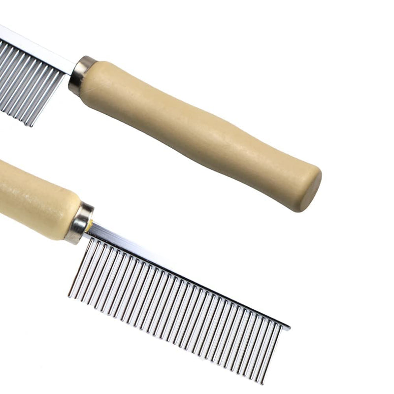 Wooden Handle Grooming Comb for Dogs Cats Pet - PawsPlanet Australia
