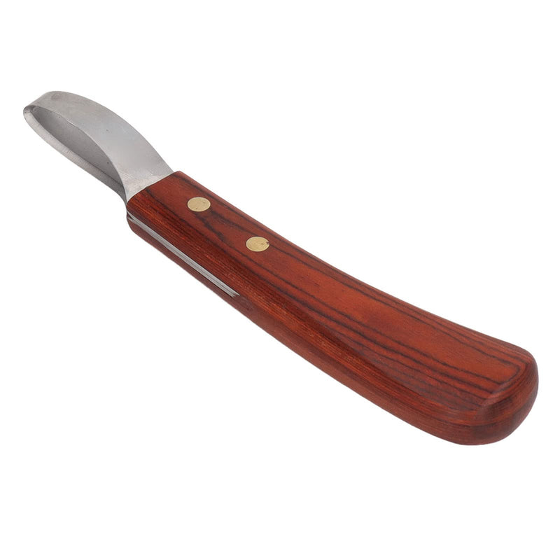 CHICIRIS Hoof Knife, Double Edged Hoof Trimming Knife with Wooden Handle Horse Farrier Tool, Stainless Steel Blade, Multifunctional Cow Horseshoe Knife for Hoof of Cows and Horses - PawsPlanet Australia