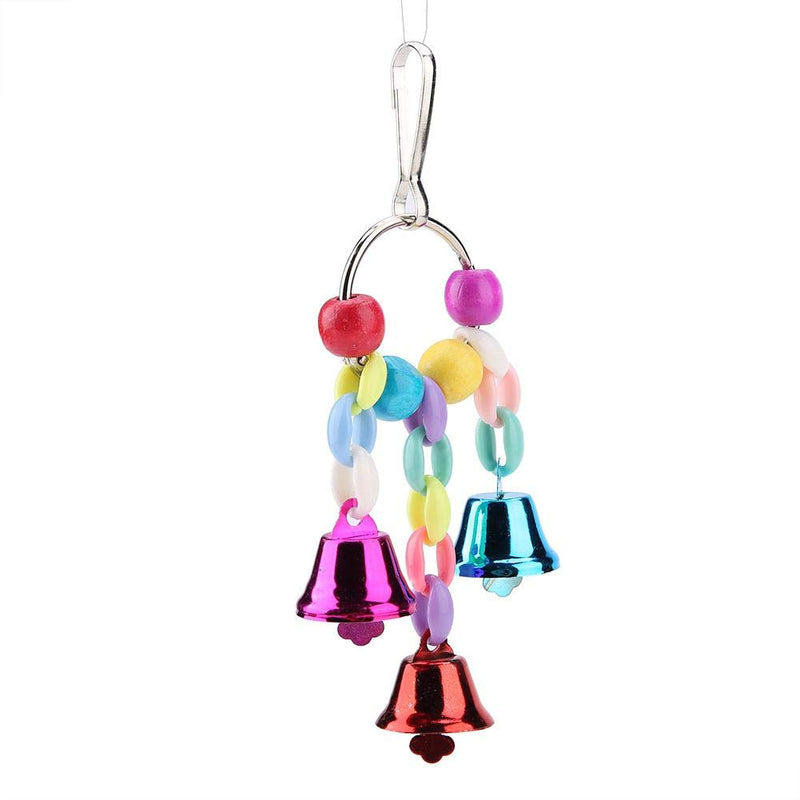 TOPINCN Bird Swing Toy Colorful Wooden & Metal Bells Parrot Cage Hanging Swing Toys Decoration Pet Supplies 6Pcs/Set - PawsPlanet Australia