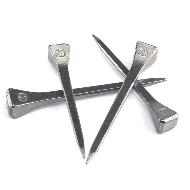 Aifeier ET Stainless Steel Horseshoe Nails Horse Hoof Nails Fix Lead and Glass Stop Blocks for Horse Racing Training Riding Equestrian Sporting, 20x1.77 Inch & 20x2 Inch - PawsPlanet Australia