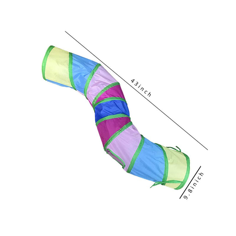 ZPP Cat Tunnel Tube Kitten Toys Pop Up Collapsible Interactive Play Puppy Pet Rainbow Move Toy Two Peek Hole Indoor Outdoor Hidden Training Running Puzzle Exercising Hiding - PawsPlanet Australia