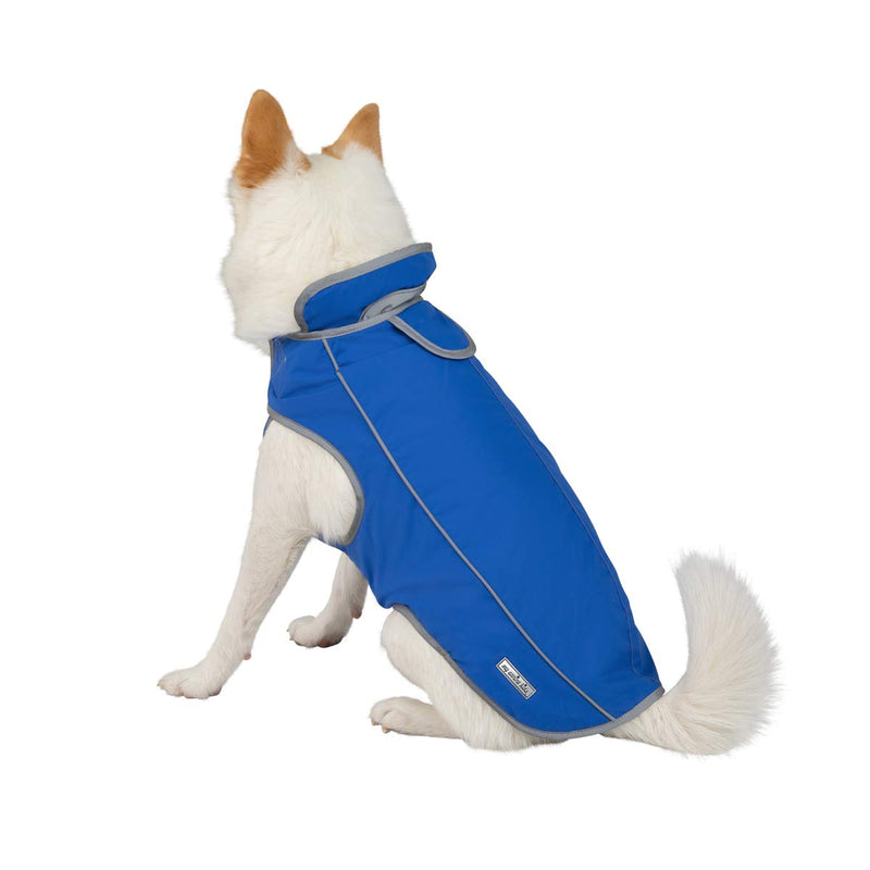 [Australia] - My Canine Kids Jacket for All Dogs, Fleece-Lined, Waterproof Doggie Vest, Reflective Pet Parka Small Blue 