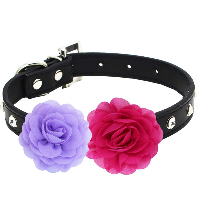 [Australia] - PRUNS Dog Flowers Collar Pet Charms Flower Collars Accessories Cat Puppy Collars Bowtie Grooming Decoration 8pcs 