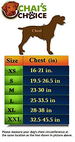 [Australia] - Chai's Choice Service Dog Vest Harness Best 2 Reflective Service Dog Patches and Sturdy Handle. Small to Large Breed. 8 Colors and Matching Padded Leash Available. Sizing Chart at Left X-Large Blue 