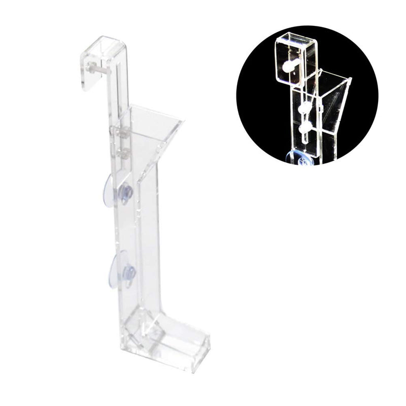 [Australia] - POPETPOP Shrimp Tubes-Glass Shrimp Feeding Tube Aquarium Fish Tank Feeder Tube Transparent Feeder Tray Container Acrylic Shrimp Feeder Tube(20x6x3cm) 