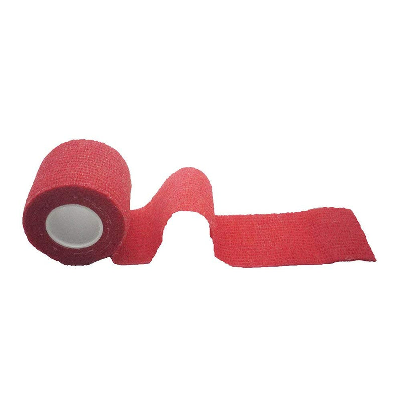 Fuluning, tape bandage, self-adhesive tape, strong sports tape for wrist (5cm12Rolls, Red) - PawsPlanet Australia