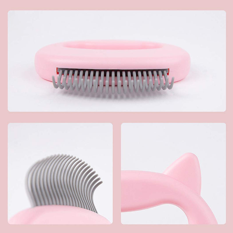 GothicBride cat brush, pet cat brush, cat combs, pet brush, long hair, short hair, washable care massage pet comb (pink). - PawsPlanet Australia