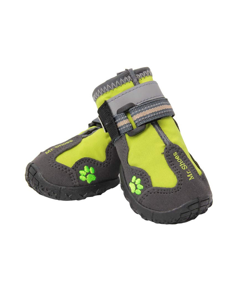 [Australia] - ASMPET Dog Boots Waterproof Nonslip Dog Booties Durable Paw Protectors Hardwood Floor Dog Boots for Small to Large Dog Rubber Sole Dog Shoes 4PCS 01:1.64''x1.44''(L*W) Green 