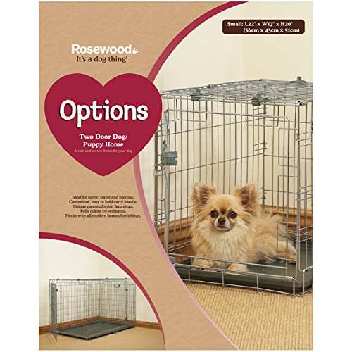 Rosewood Options Dog Cage Small grey Small/22 x 17 x 20" - PawsPlanet Australia