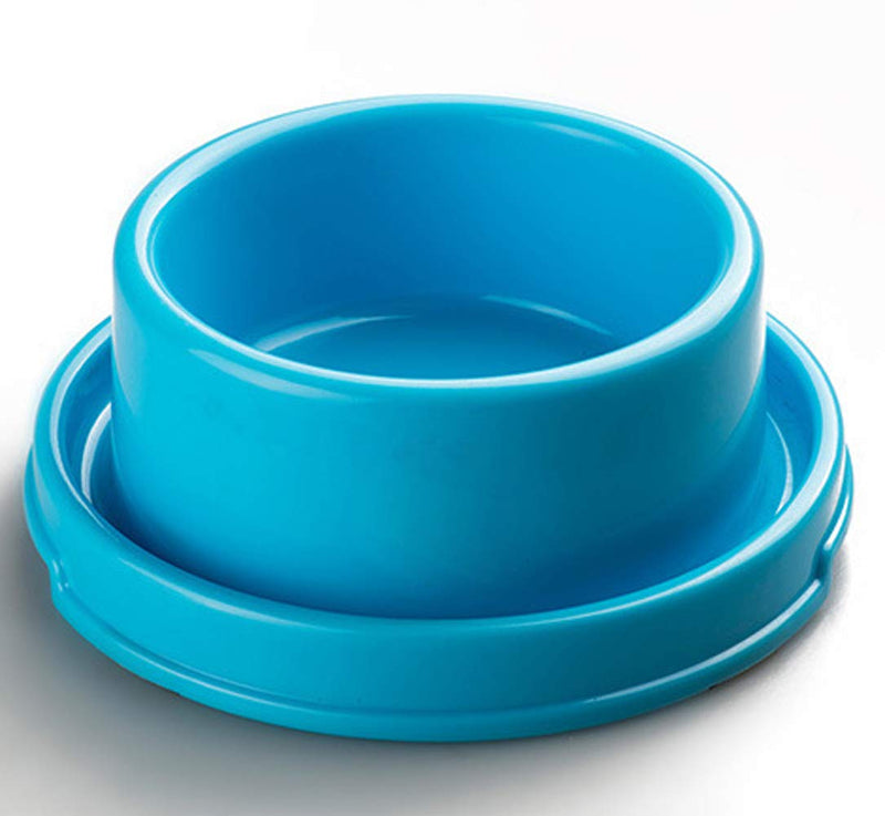 [Australia] - Cdycam 2pcs Dog Bowls Pet Cat Puppy Food Bowls Plastic Round No Spill Water Food Feeder Dish Colorful Feeding Eating Bowls 