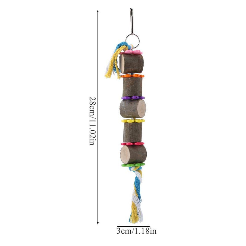 Bird Chew Toy, Natural Wood Chewing Molar Toy Parrot Cage Hanging Swing for Parakeet Cockatiel Macaw African Grey Amazon Cockatoo Budgies Lovebird - PawsPlanet Australia