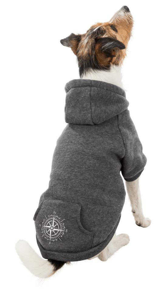 TRIXIE Be Nordic Hoodie, S: 36 cm: 48 cm, Grey, Dog - PawsPlanet Australia