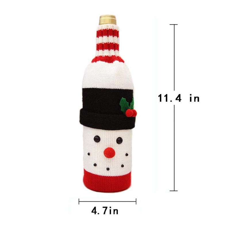 Cute Christmas Sweater Wine Bottle Cover, Handmade Wine Bottle Sweater for Christmas Decorations Cute Christmas Sweater Party Decorations 2pcs - PawsPlanet Australia