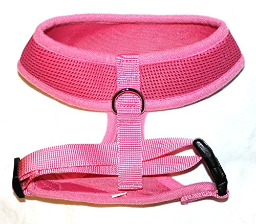 [Australia] - FunnyDogClothes Dog Harness Vest for Small & Large Pet Puppy Soft Mesh DELIVERY 2-4 Days! PINK L: CHEST 17" - 24" NECK up to 14" 