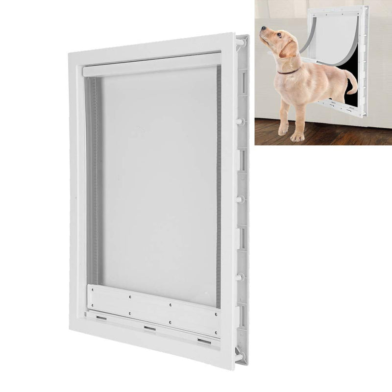 Wall Entry, Large Dog Door, Dog Pet Fence Special Entry Installation Simple Pet Door for Pet Product Pet Pet Fence Dog(white) - PawsPlanet Australia