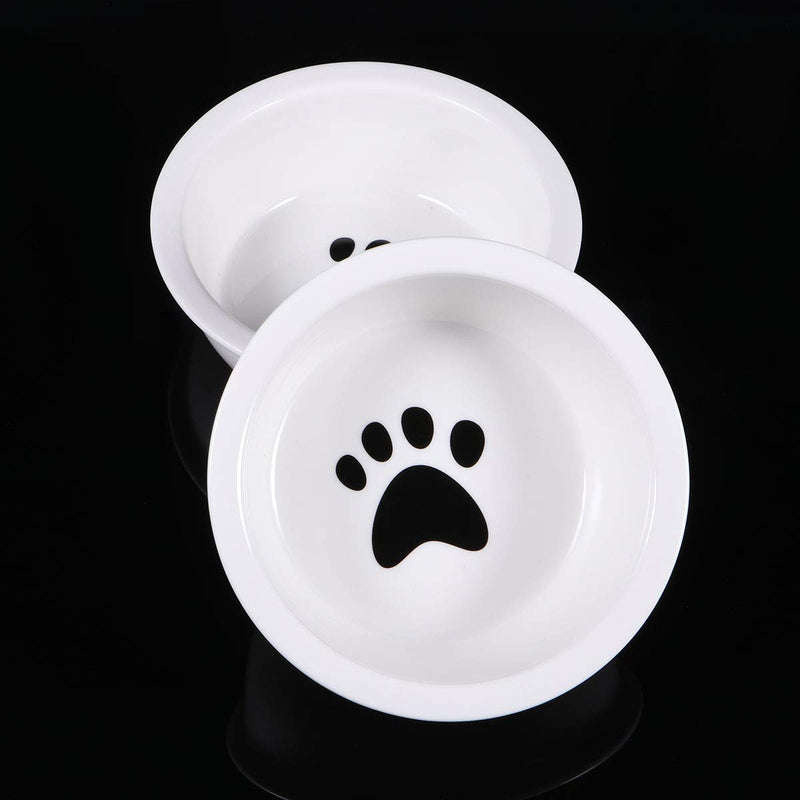 POPETPOP 2pcs Ceramic Dog Bowl Puppy Dish Bowl Cat Food Water Feeder Bowl - PawsPlanet Australia