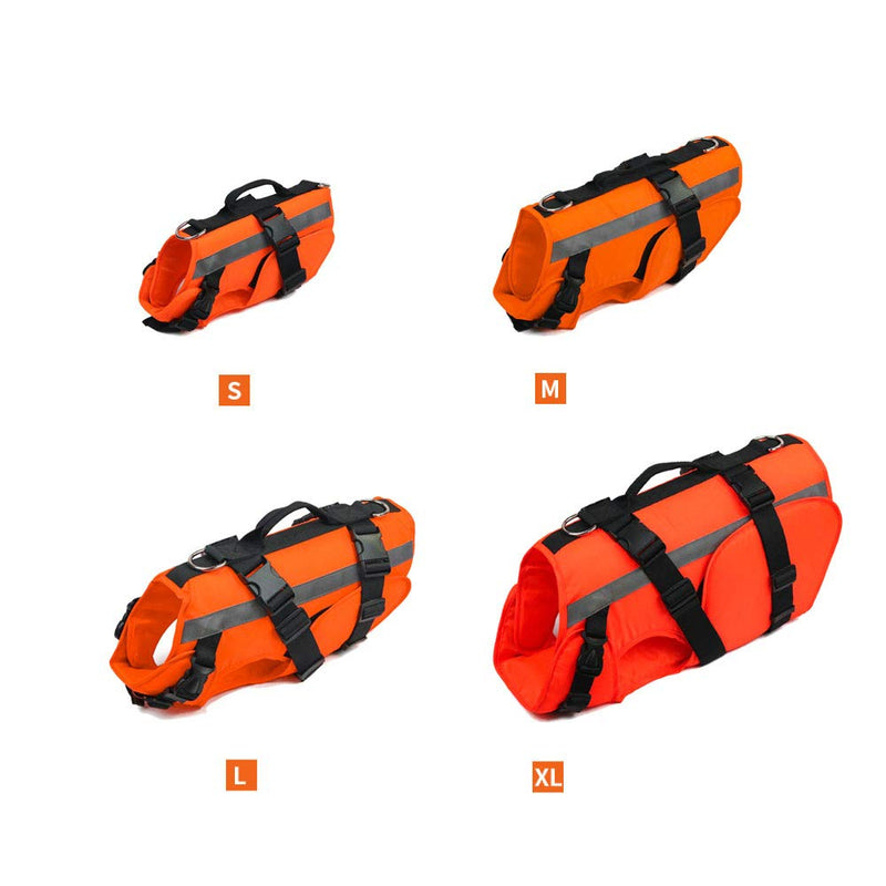 Apetian Dog Life Preserver Dog Life Jacket Dog Life Vest Dog Floatation Swimming Vest (Small) Orange 2020 Small - PawsPlanet Australia