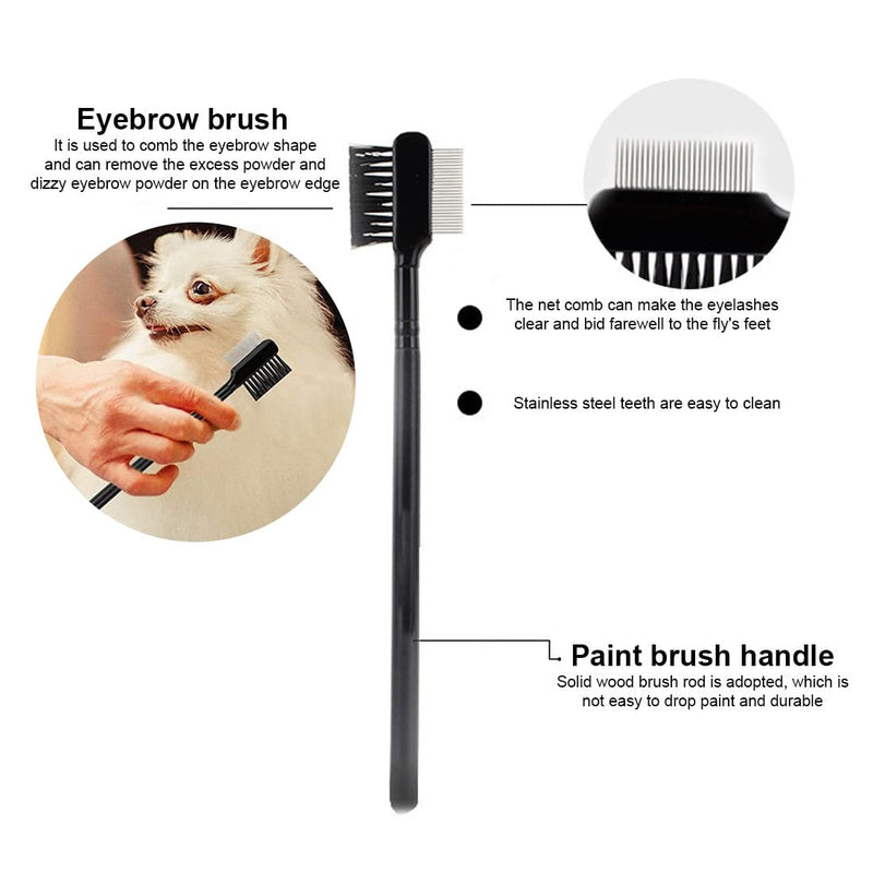 SIOPPKIK 2 pieces tear stain removal comb, dog eye care comb, double-sided dog eye comb for removing crusts and mucus - PawsPlanet Australia