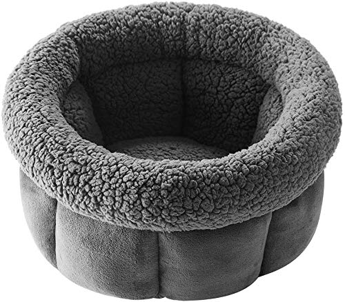 Kitten Queen Washable Premium Pet Bed Cushion 18x18x7in Fluffy Plush Cat Nest Puppy Pet Cuddle Cozy Sofa Round Basket Bed Sleeping Bed Mat for Small Medium Puppies Cats Kitten Non-Slip Bottom - PawsPlanet Australia