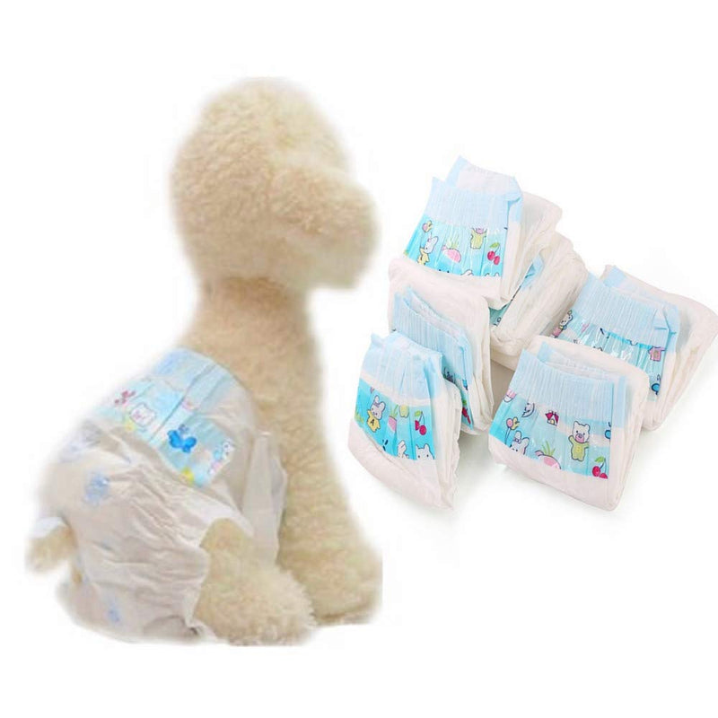 [Australia] - Sheayor Dog Diapers Dog Disposable Diapers Female Dog Wrap Absorbent Wraps Small Medium Large Dog Dry Cover Pad for Pet Large(18.5"x12.6") 