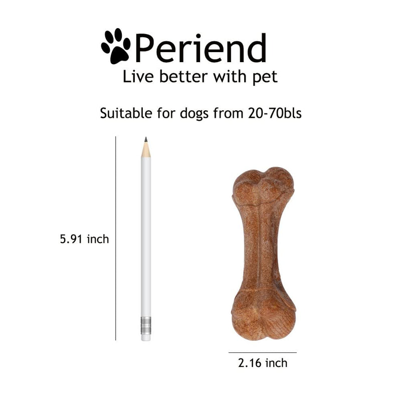 Periend Yumibone Nylon Chew Toy Beef Flavor Tough Durable Extreme Power Chewer for Aggressive Chewers, Safe and Long Lasting Dog Teething Chew Bones for Large/Medium - PawsPlanet Australia