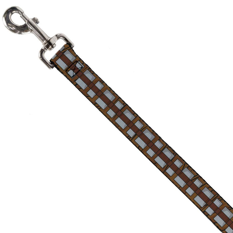 Star Wars Chewbacca Dog Leash, Bandolier Bounding Browns Grey, 1.8m Long, 2.5cm Wide Star Wars Chewbacca 6 Feet Long - 1" Wide - PawsPlanet Australia