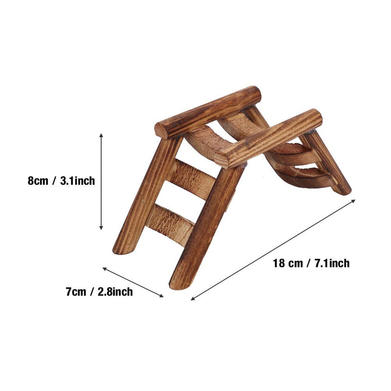 Hamster Wooden Ladder Bridge, Funny Toys Natural Training Exercise Toy for Small Lovely Pet Hamster - PawsPlanet Australia