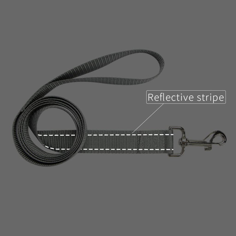 IFOYO Nylon Dog Leash 4ft for Daily Outdoor Walking Running Training Heavy Duty Reflective Pet Leashes for Large, Medium & Small Dogs Black - PawsPlanet Australia