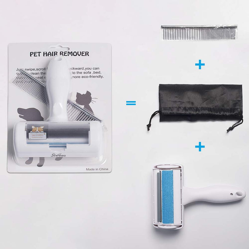 Starbea Pet Hair Remover Roller Dog & Cat Hair Remover for Furniture/Bed, Couch, Carpet, Car Seat,Clothing with Self-Cleaning Base,Efficient Animal Hair Removal Tool - PawsPlanet Australia