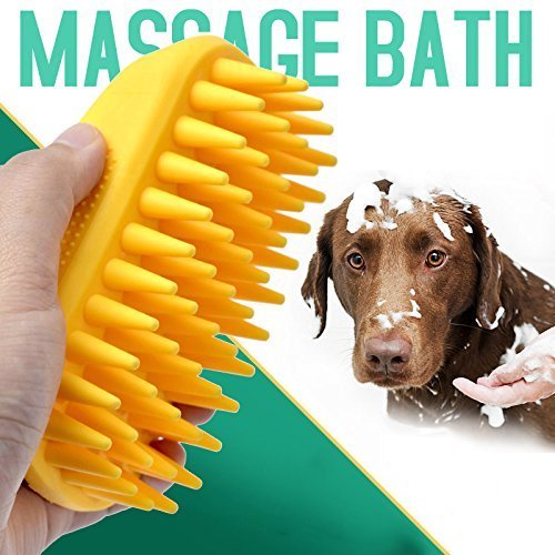 Okared 2 Pack Pet Shampoo Brush for Pets Dogs Cats, Anti-skid Rubber Dog Cat Pet Mouse Grooming Shower Bath Brush Massage Comb - PawsPlanet Australia