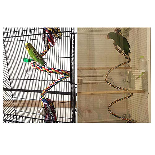 ZORNEPA Bird Perch Stand Bird Rope Perch Bird Toys, for Parakeets Cockatiels, Conures, Macaws, Lovebirds, Finches Bird Cage Accessories (3 Pcs) - PawsPlanet Australia