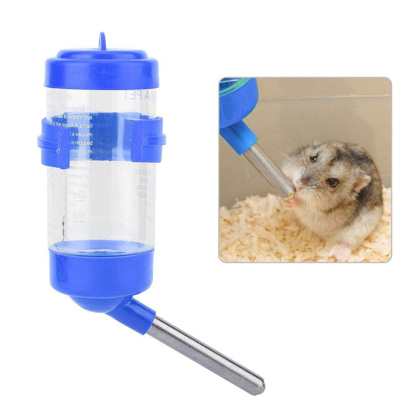 No Drip Hamster Water Bottle, Chinchilla Water Feeder, Portable Screw-On Bracket Traveling Park for Small Pet Rabbit(blue) blue - PawsPlanet Australia