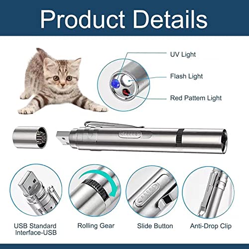 Cat Toy Pointer for Indoor, Cat Mouse Toys Wand Light Pet Interactive Toys to Keep Cat Busy, for Kitten Cat Dog Chase Play - PawsPlanet Australia