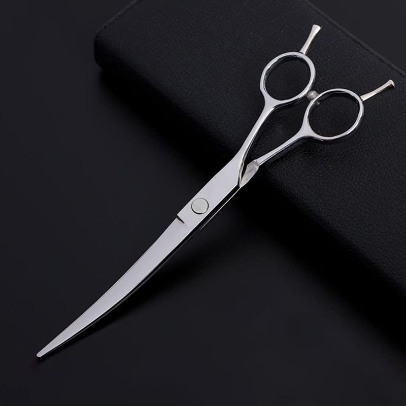 Pet Grooming Scissors Kit,Dog Cats Grooming Scissors Set with 7.5" Thinning Shears,8.1" Straight Shears,8.1" Curved Down Shears Great for Groomers,Home Grooming and Groomer Beginners - PawsPlanet Australia