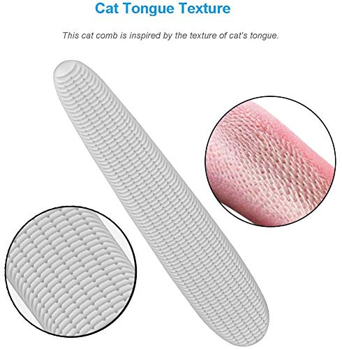 AYADA Cat Tongue Brush Comb for Cat Massage,Cat Lick Brush Pet Grooming Comb for Long or Short Hair Pet,Cat Fur Brush Fine Washable Safe Durable Tounge Shape Plastic (Grey) Grey - PawsPlanet Australia