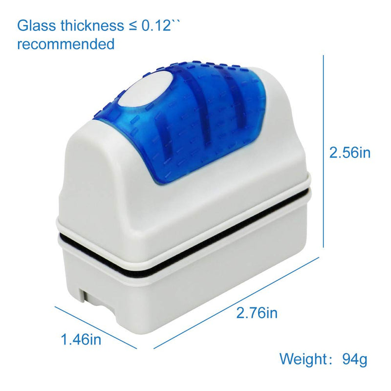 Jasonwell Magnetic Aquarium Fish Tank Scraper Glass Cleaner Scrubber Floating Clean Brush Small - PawsPlanet Australia