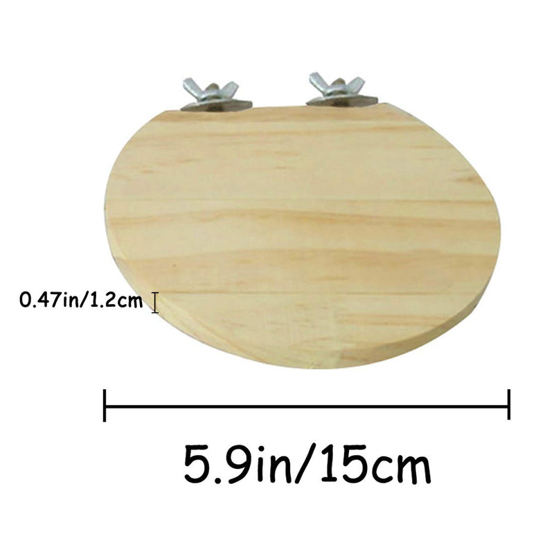 [Australia] - Hamiledyi 4 Pcs Natural Wood Hamster Stand Platform Rat Activity Playground Chinchilla Cage Accessories with Stainless Steel Washers for Bird, Parrot, Mouse, Gerbil and Dwarf 