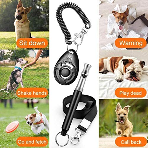 QUUPY Ultrasonic Dog Whistles with Clicker to Stop Barking Adjustable Tone Ultrasonic for Dog Training - PawsPlanet Australia