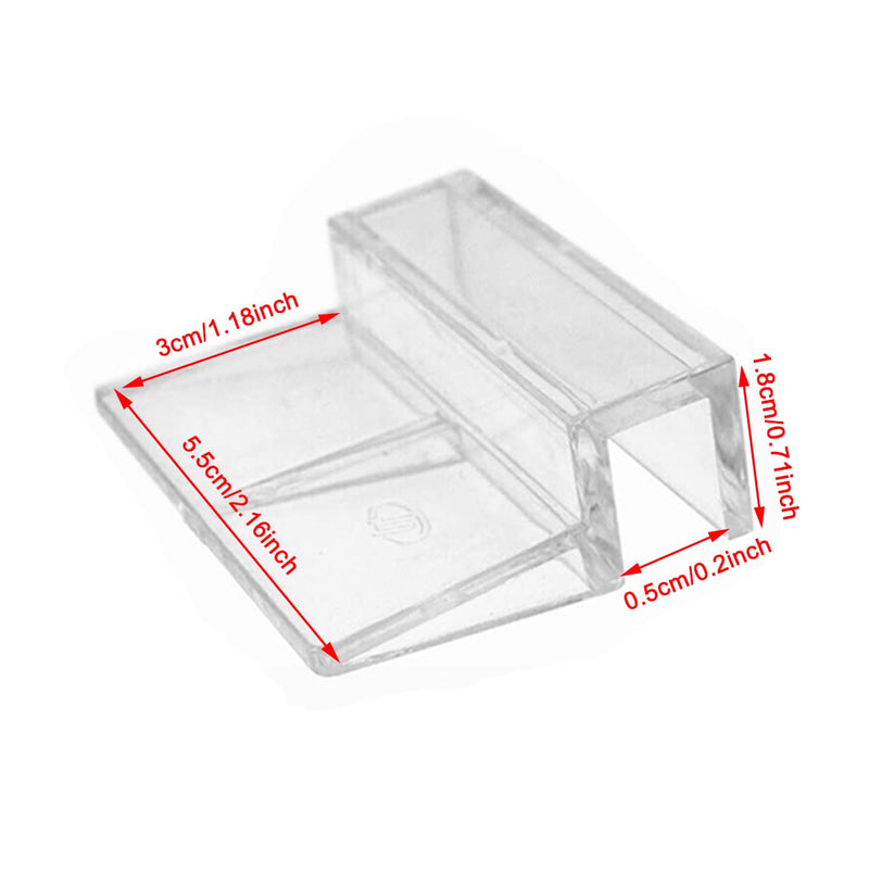 Weilan Aquarium Lid Clips Thick Rimless Tank Cover Clips Acrylic Fish Tank Cover Support Holder Aquarium Lid Clips 5mm - PawsPlanet Australia