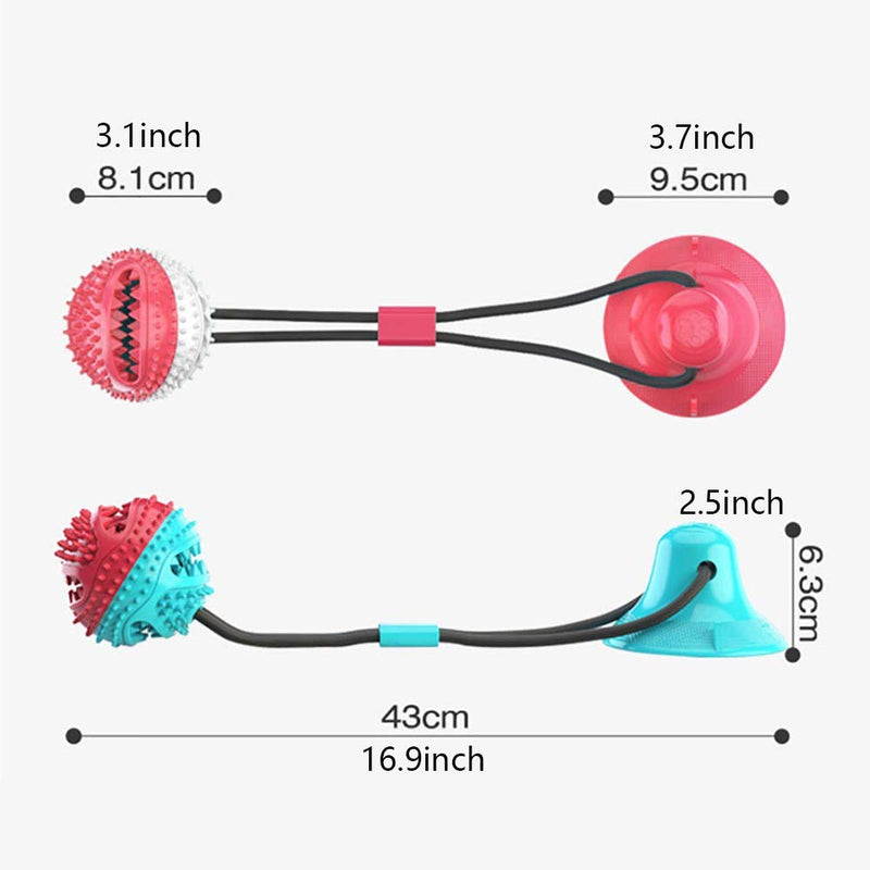 Toyame-Suction Cup Tug of War Dog Toys ,Dog Interactive Training Puzzle Toys, Teeth Cleaning Chew Ball Rope Toy with Bell, Treat Dispensing Ball Toy,The Tug Toy for Dogs - PawsPlanet Australia