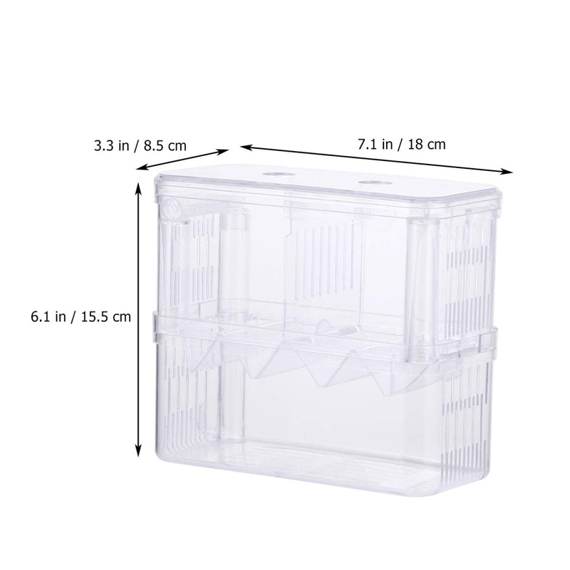 POPETPOP Aquarium Breeder Box - Floating Breeder Box for Fish Tank Durable Aquarium Breeding Hatchery Incubator Isolation Box Tank for Fish Breeder - PawsPlanet Australia