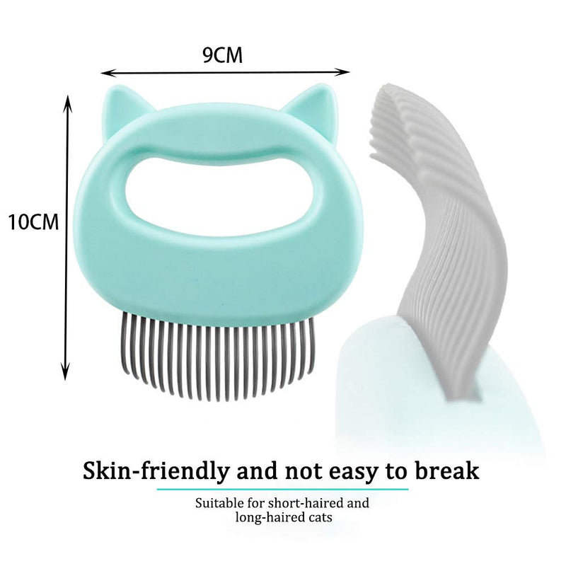 [Australia] - N/P Relaxing Cat’s Comb Massager, Cat Brush with Extra Soft Silicone Pins – Grooming & Shedding Massage Brush for Short & Long Hair -Promote Blood Circulation Green 