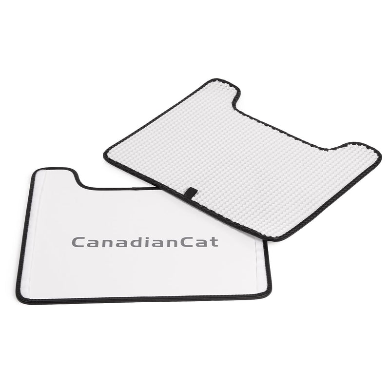 CanadianCat Company | Cat litter box mat cat litter mat white - underlay cat mat - waterproof double collection layer | approx. 53 x 45 cm - PawsPlanet Australia