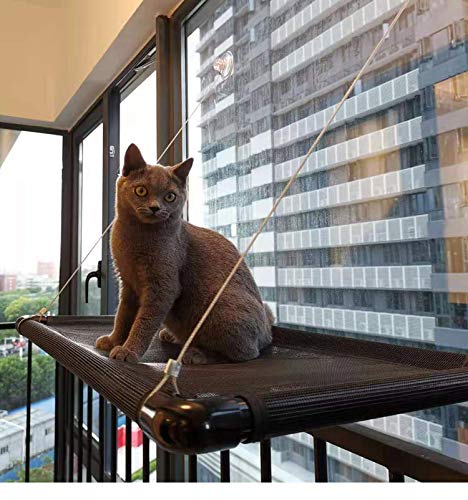 Romimiu Breathable Cat Window Perch for Summer Use Cat Window Bed Cat Window Seat Shelf Kitty Hammock - PawsPlanet Australia