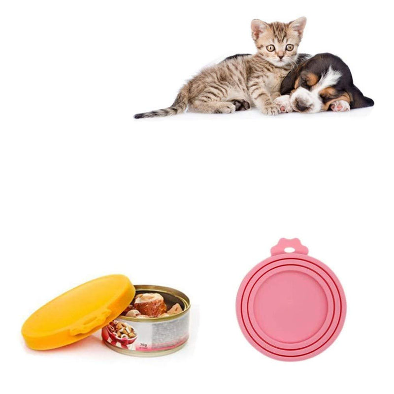 N\A 5 Pack Pet Can Covers Silicone Can Lids 3 Standard Size Food Cans Universal Food Cover for Dogs and Cats - PawsPlanet Australia