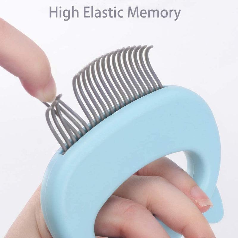 [Australia] - OneCut Cat Massage Comb Pet Cat Dog Hair Removal Shell Comb Grooming Hair Removal Cleaning Comb Massager Tool Blue 